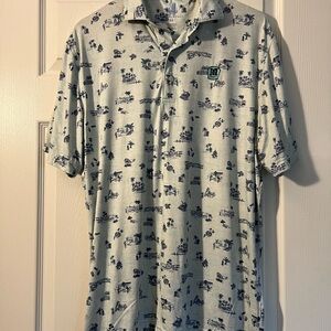 johnnie-O x Martis Camp Polo with Navy Print
